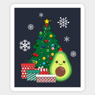 Happy Avocado Around The Christmas Tree Sticker